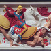 Detail of the Color Reconstruction of The Alexander Sarcophagus: Frieze with Greeks vs. Persians in the Metropolitan Museum of Art, December 2022