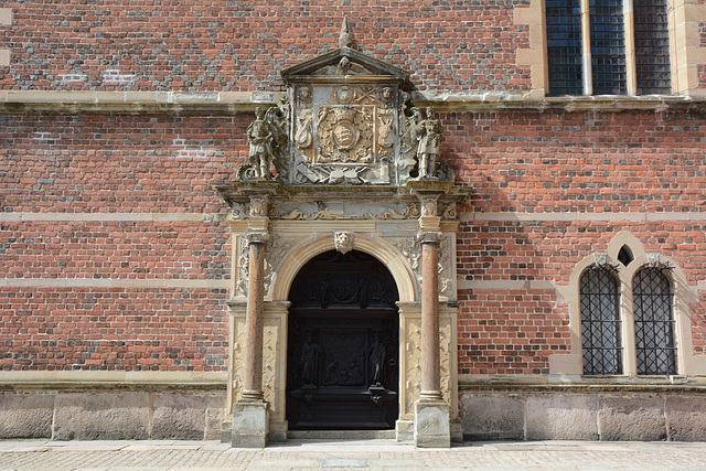 Denmark, Frederiksborg Castle Courtyard, The Door