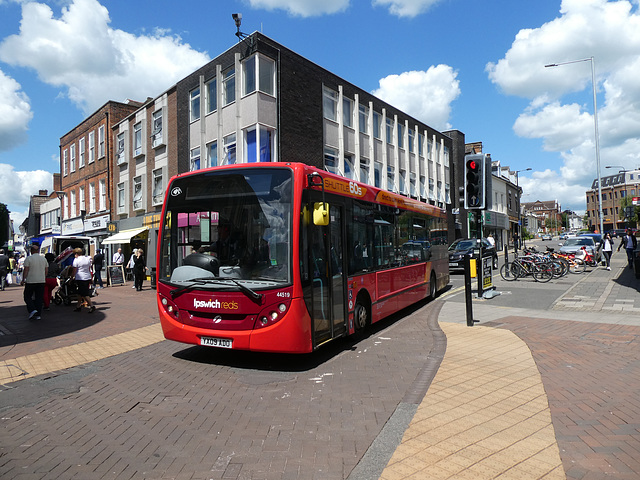 First Eastern Counties 44519 (YX09 ADO) in Ipswich - 21 Jun 2019 (P1020818)