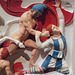 Detail of the Color Reconstruction of The Alexander Sarcophagus: Frieze with Greeks vs. Persians in the Metropolitan Museum of Art, December 2022