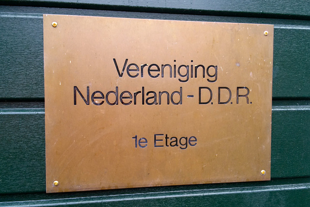 DDR Museum 2014 – Sign of the Netherlands-DDR Association DDR Museum 2014 – Sign of the Netherlands-DDR Association
