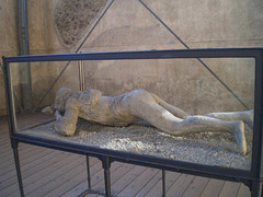 Copy in plaster of victim of Vesuvius eruption.