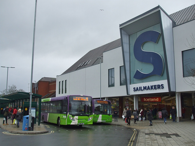 DSCF0653 Ipswich Buses 101 (SN16 OGG) and 87 (PJ53 OLH) - 2 Feb 2018