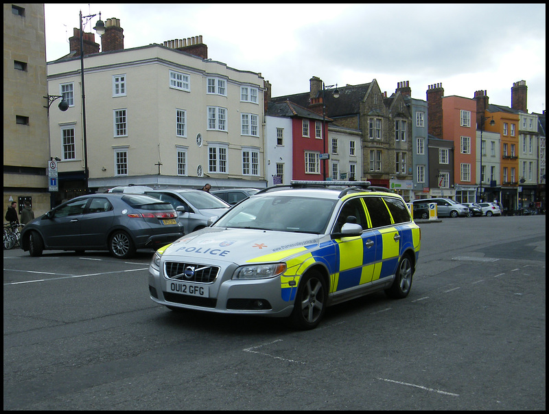 checkered police car