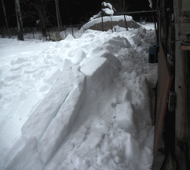 snowdump off the roof