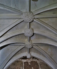 chagford church, devon , c15 porch vaulting (2)