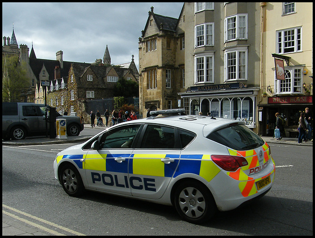 police car in Broad Street