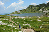 Bulgaria, Approaching the Fish Lake (2184m) from the Trefoil Lake (2216m)
