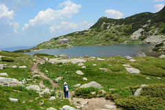 Bulgaria, Approaching the Fish Lake (2184m) from the Trefoil Lake (2216m)