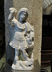 chagford church, devon  , carving , perhaps st michael early c17