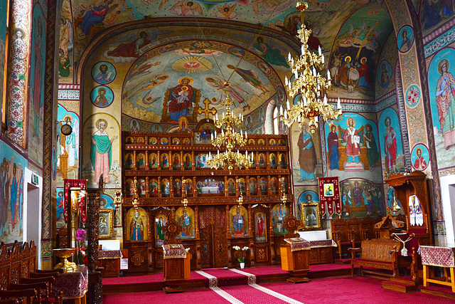 Romania, Maramureș, Monastery of the Assumption of the Virgin Mary (Church Interior)