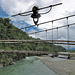 Tight rope  walker on the bridge in Manu, in our jungle.