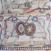 Detail of the Gladiator Fight Mosaic from Rome in the Archaeological Museum of Madrid, October 2022