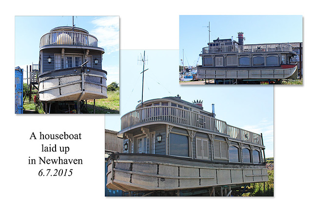 Steamer-type houseboat - Newhaven - 6.7.2015