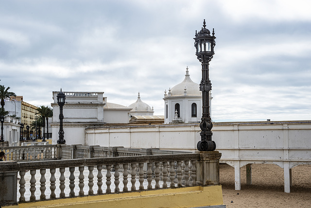 La Caleta en la playa de Cádiz (Andalucía)