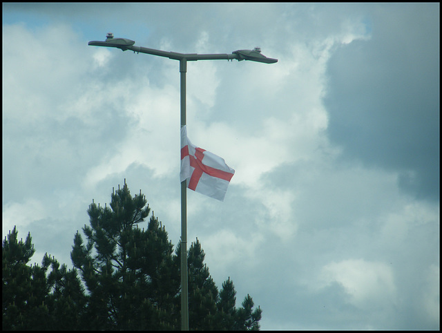 English flag on lamppost