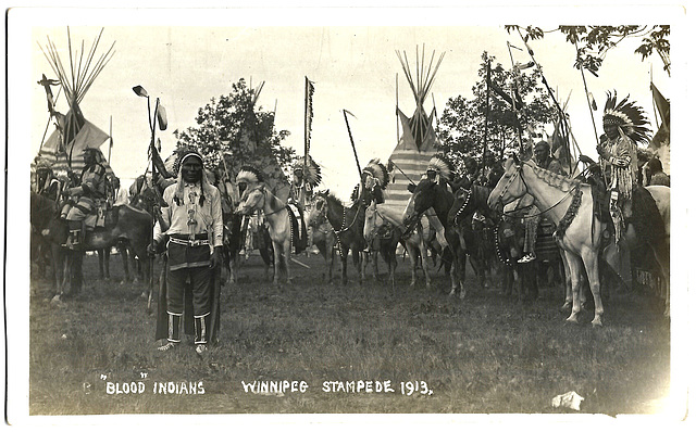 WP2167 WPG - BLOOD INDIANS WINNIPEG STAMPEDE 1913