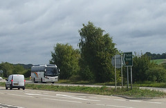 DSCF9746 Coaches on the A11 between Barton Mills and Red Lodge - 14 Sep 2017