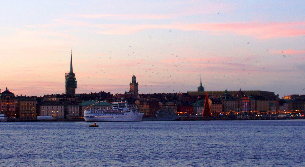 SE - Stockholm - Sonnenuntergang über der Altstadt