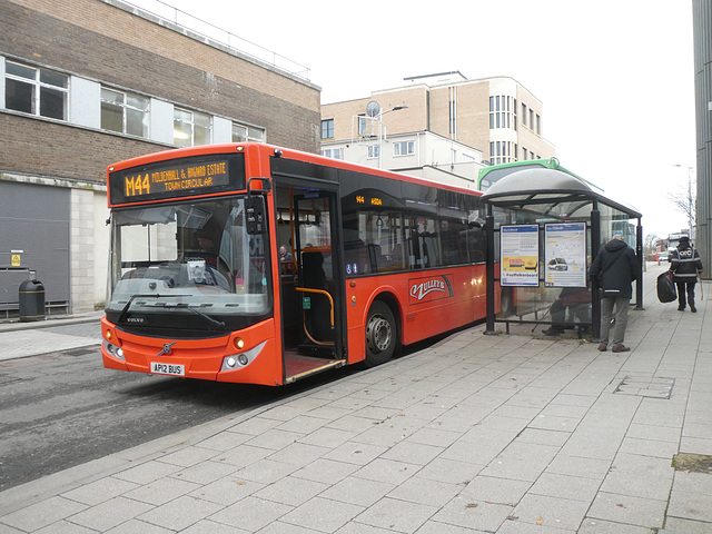 Mulleys Motorways AP12 BUS in Bury St. Edmunds - 14 Dec 2023 (P1170176)