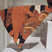 Fragment of a Terracotta Calyx-Krater Attributed to the Black Fury Painter in the Chroma Exhibition in the Metropolitan Museum of Art, December 2022