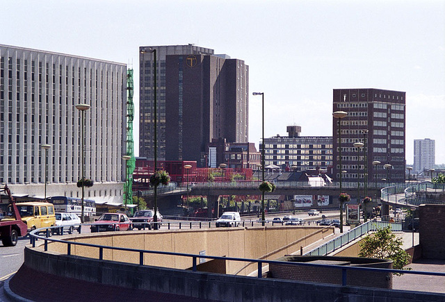 View from the Hall of Memory along Suffolk Street (Scan from summer 1991)