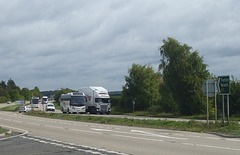 DSCF9743 Coaches on the A11 between Barton Mills and Red Lodge - 14 Sep 2017