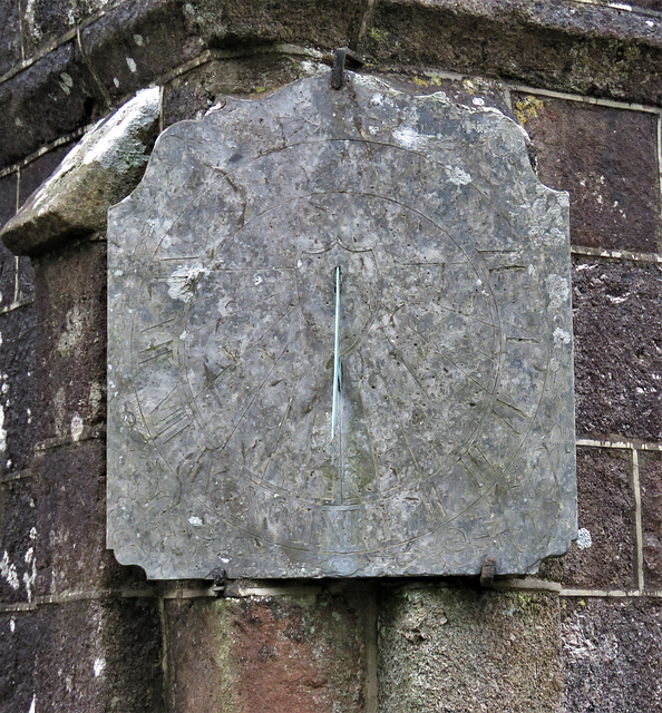 chagford church, devon , late c17 sundial