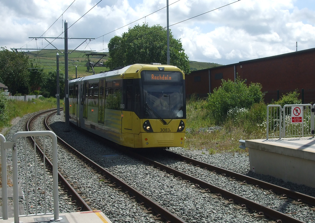 DSCF0459 Manchester Metrolink car set 3083 at Newhey - 4 Jul 2016