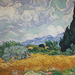 Detail of Wheatfield with Cypresses by Van Gogh in the Metropolitan Museum of Art, July 2023