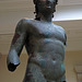 Detail of a Bronze Statue of a Young Man in the British Museum, April 2013