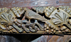 east portlemouth church, devon, c16 rood screen cornice