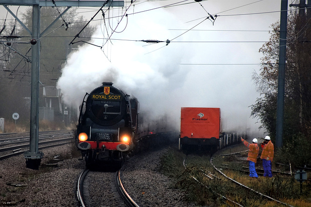 'Royal Scot' (although billed as 'Christmas White Rose') train to York