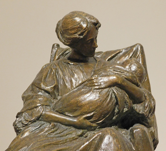 Detail of Young Mother by Bessie Potter Vonnoh in the Metropolitan Museum of Art, January 2022
