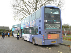 First Eastern Counties 36171 (BD11 CFU) and 36173 (BD11 CFX) in Mildenhall - 5 Dec 2023 (P1170137)