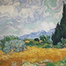 Detail of Wheatfield with Cypresses by Van Gogh in the Metropolitan Museum of Art, July 2023