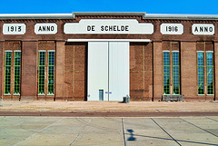 Ehemalige Maschinenfabrik und Werft "De Schelde" im PiP  der einzig erhaltene Kran der Fabrik - Vlissingen