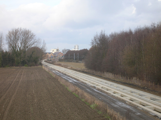 Cambridgeshire Guided Busway - Construction 28 Jan 2010