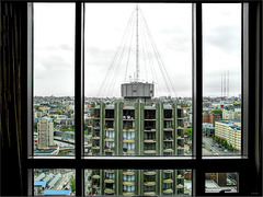 A Hilton Hotel window view to Seattle