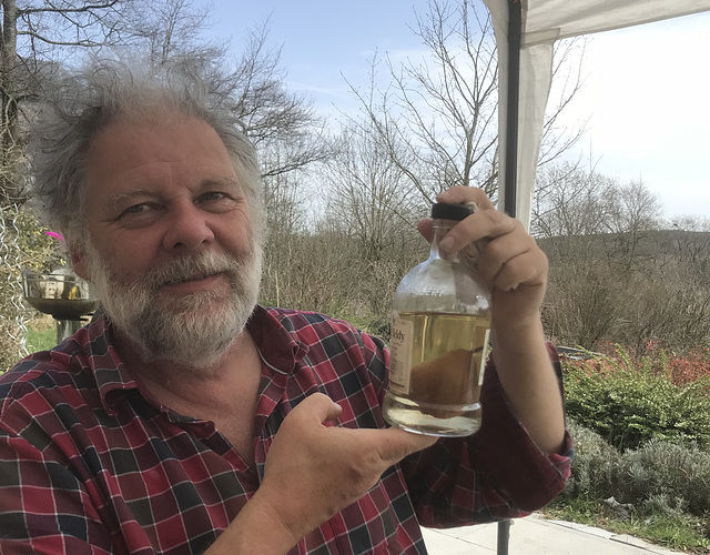 Luc and his bottled pear