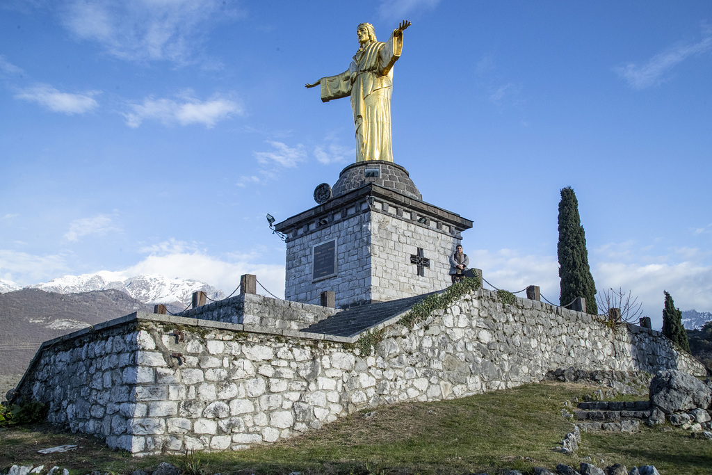 Statua del Cristo Re Bienno, Brescia - Italia