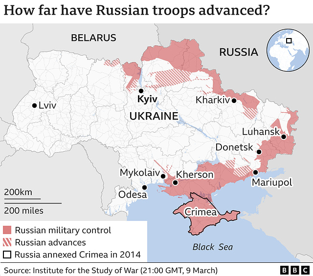 UKR  - overview , 9th March 2022