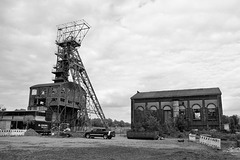 Zeche Ewald Fortsetzung 1/2/3, Gerüst von Schacht 3 mit Maschinenhaus (Oer-Erkenschwick) / 12.05.2020