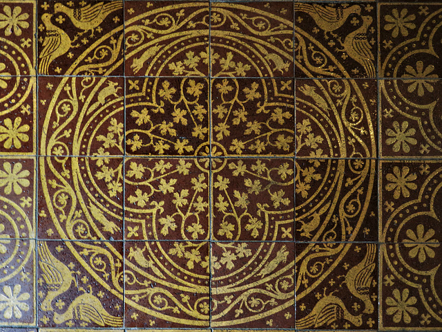 wirksworth church derbs; c19 godwin tiles c.1870