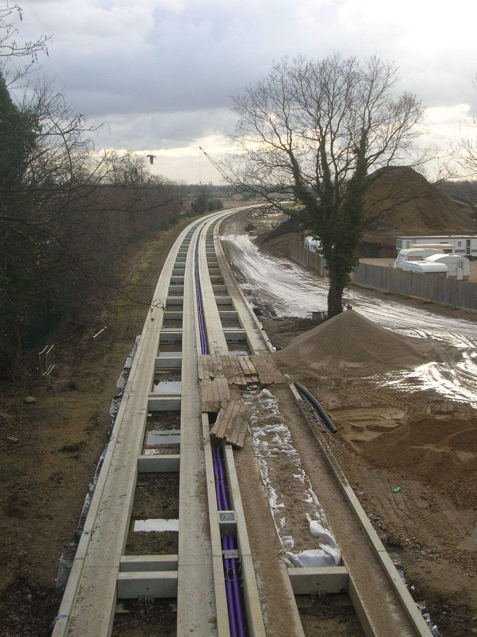 Cambridgeshire Guided Busway - Construction 28 Jan 2010