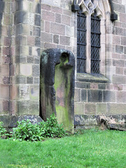 wirksworth church, derbs; mediaeval stone coffin