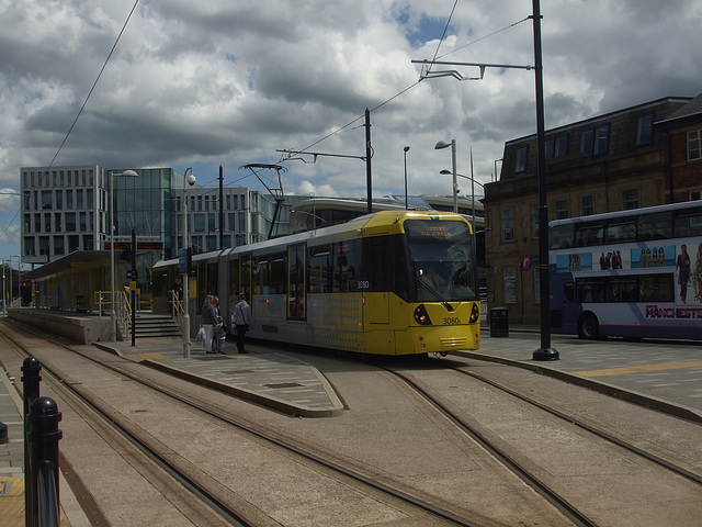 DSCF0493 Manchester Metrolink car set 3080 in Rochdale -  4 Jul 2016