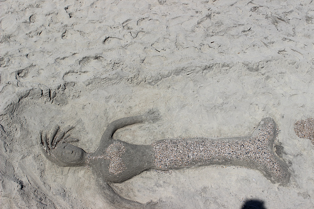 Sand Art....Tybee Island,  Savannah, Georgia,  ~~  USA