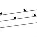 five starlings on three strings