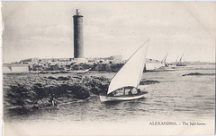 Alexandria lighthouse postcard